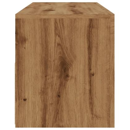 ТВ шкаф с LED осветление, 120x35x40 см, инженерно дърво