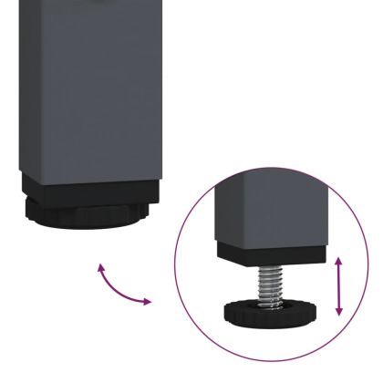 Бюфет, антрацит, 68x39x73,5 см, студеновалцувана стомана