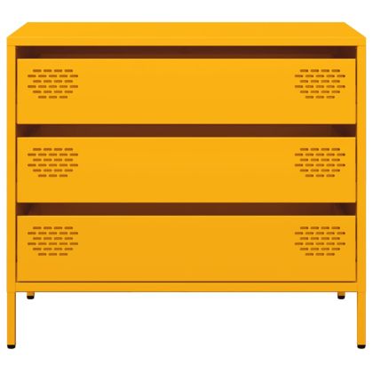 Бюфет, горчица жълто, 68x39x58,5 см, студеновалцувана стомана