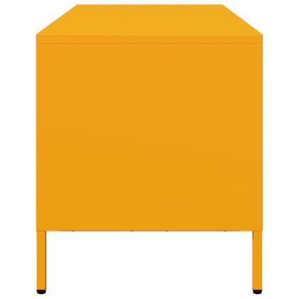 ТВ шкаф горчица жълто 68x39x43,5 см студеновалцувана стомана