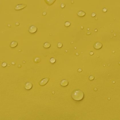 Водоустойчив дъждобран от две части с качулка, жълт, L