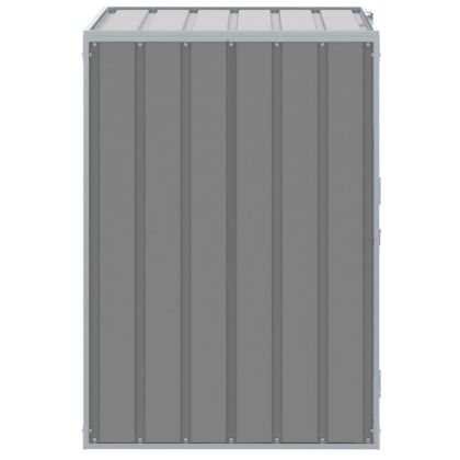 Навес за един кош за боклук, сив, 72x81x115 см, стомана