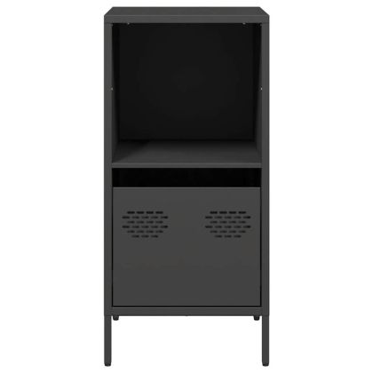 Бюфет, черен, 35x39x73,5 см, студеновалцувана стомана