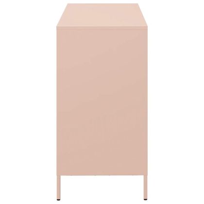 Бюфет, розов, 101,5x39x73,5 см, студеновалцувана стомана