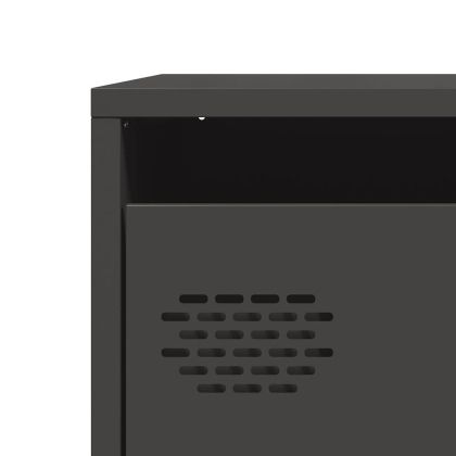 Висок шкаф, черен, 39x35x103,5 см, стомана