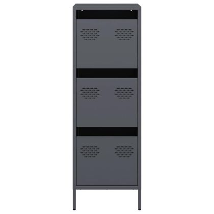 Висок шкаф, антрацит, 39x35x103,5 см, стомана