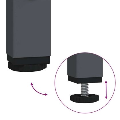 Висок шкаф, антрацит, 39x35x103,5 см, стомана