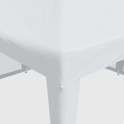 Парти палатка с 8 мрежести странични стени, бели, 4x4 м, HDPE