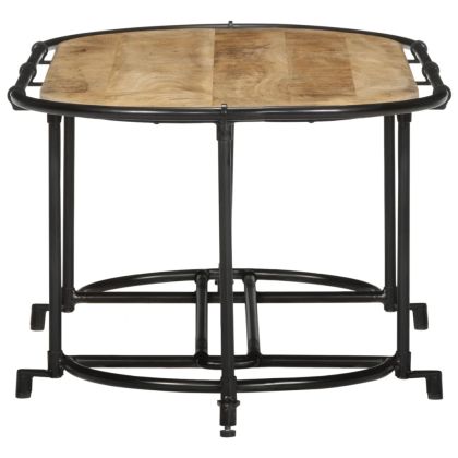 Маса за кафе, 110x55x40 см, масивно грубо мангово дърво