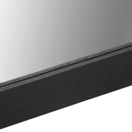 Огледало за баня, черно, 50x70x2,5 см, инженерно дърво и месинг