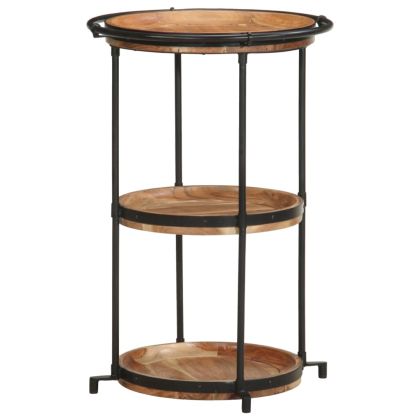 Странична маса, Ø55x83 cм, акациево дърво масив