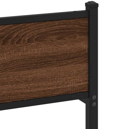 Рамка за легло без матрак кафяв дъб 120x200 см инженерно дърво