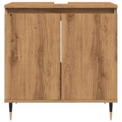 Шкаф за баня, дъб артизан, 58x33x60 см, инженерно дърво