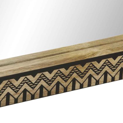 Огледало за баня 50x70 см мангово дърво масив и стъкло