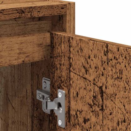 Комплект мебели за баня от 2 части старо дърво инженерно дърво