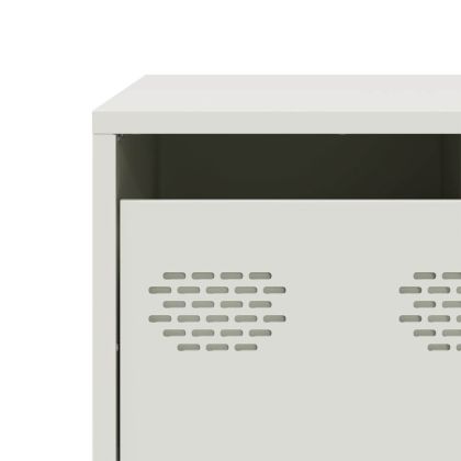 ТВ шкаф, бял, 68x50x43,5 см, студеновалцувана стомана