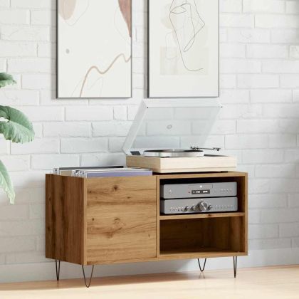 Шкаф за грамофонни плочи, 84,5x38x48 см, инженерно дърво