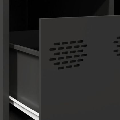 Маса за кафе, черна, 101,5x50x43,5 см, студеновалцувана стомана