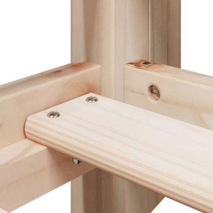 Двуетажно легло с покрив, 80x200 см, борово дърво масив