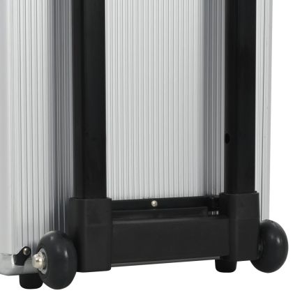 Пилотски куфар, 47x39x27 см, сребърен, алуминий