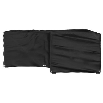 Покривало за ъглови градински мебели, 12 капси, 185x185x70 см