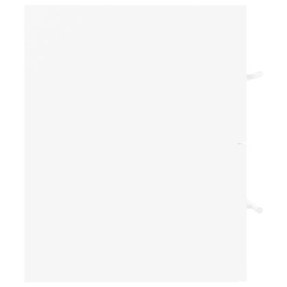 Долен шкаф за мивка, бял, 100x38,5x48 см, инженерно дърво