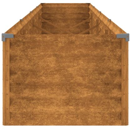 Повдигната градинска леха 386x50x36 см, кортенова стомана