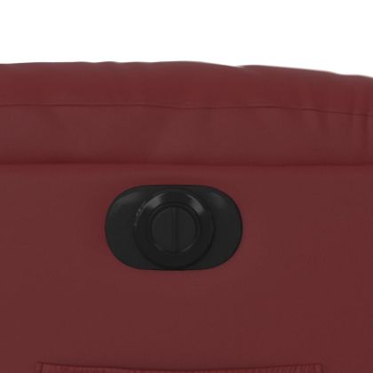 Електрически наклоняем стол, виненочервен, изкуствена кожа