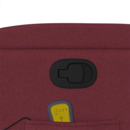 Масажен изправящ наклоняем стол, виненочервен, текстил