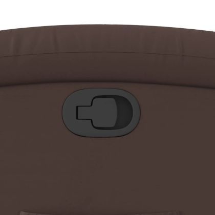 Изправящ реклайнер стол, кафяв, изкуствена кожа