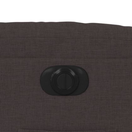 Електрически реклайнер стол, тъмнокафяв, текстил