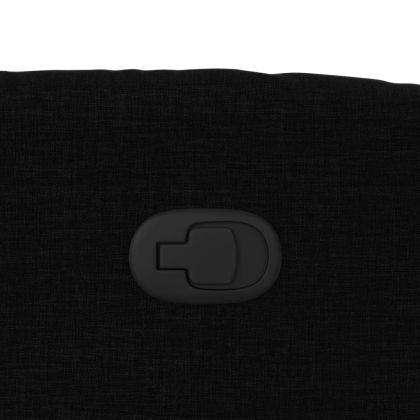 Изправящ реклайнер стол, черен, текстил