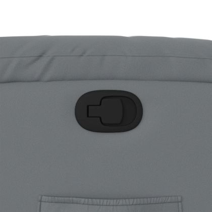 Изправящ реклайнер стол, сива, изкуствена кожа