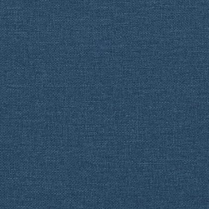 Релакс стол с табуретка, син, плат