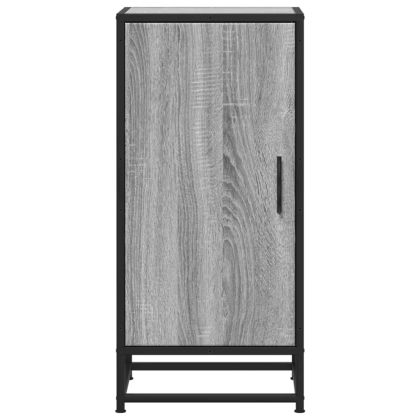 Сайдборд, сив сонома, 35,5x35x76 см, инженерно дърво и метал
