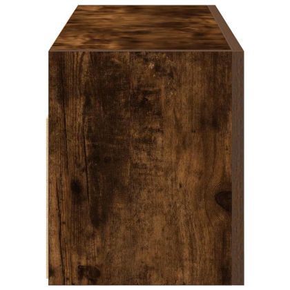 Стенен шкаф за баня, опушен дъб, 80x25x30 см, инженерно дърво