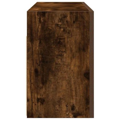 Стенен шкаф за баня, опушен дъб, 80x25x40 см, инженерно дърво