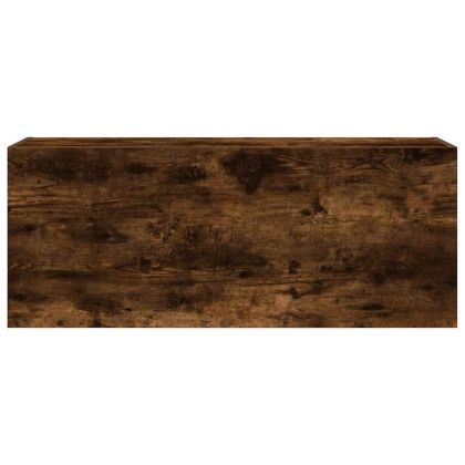 Стенен шкаф за баня, опушен дъб, 100x25x40 см, инженерно дърво