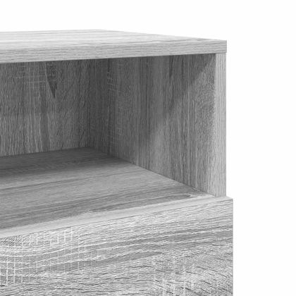 Нощни шкафчета, 2 бр, с 2 чекмеджета, сив сонома, 36x36x68 см