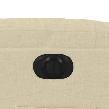 Електрически стол реклайнер , кремав, текстил