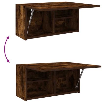 Стенен шкаф за баня, опушен дъб, 60x25x30 см, инженерно дърво