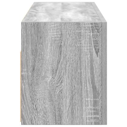 Стенен шкаф за баня, сив сонома, 80x25x30 см, инженерно дърво