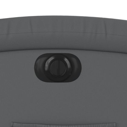 Електрически реклайнер стол, сив, изкуствена кожа