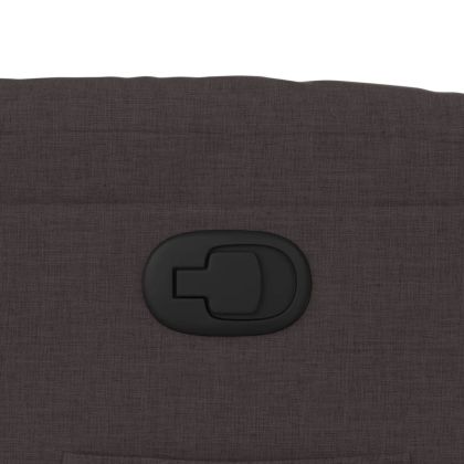 Изправящ реклайнер стол, тъмнокафяв, текстил