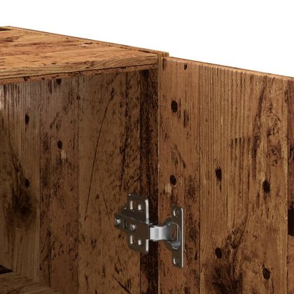 Стенен шкаф, старо дърво, 69,5x34x90 см, инженерно дърво