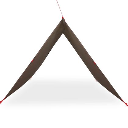 Брезент за къмпинг, кафяв, 406x306 см, водоустойчив