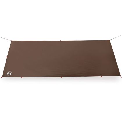 Брезент за къмпинг, кафяв, 506x306 см, водоустойчив