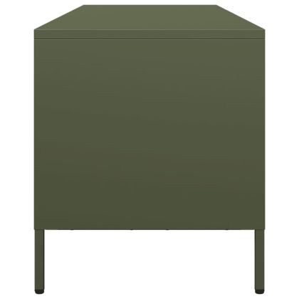 ТВ шкаф маслиненозелен 135x39x43,5 см студеновалцувана стомана