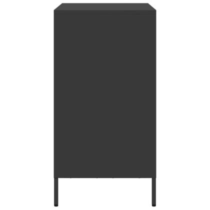 Бюфет, черен, 68x39x73,5 см, студеновалцувана стомана