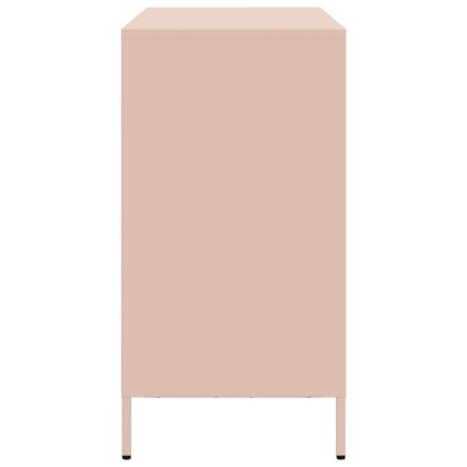 Бюфет, розов, 101,5x39x73,5 см, студеновалцувана стомана